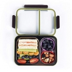 Bento Box 2 Blmeli Beslenme Kutusu (Yeil)