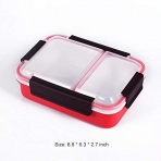 Bento Box 2 Blmeli Beslenme Kutusu (Krmz)