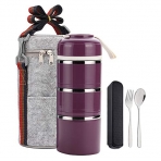 YBOBK HOME Blmeli Yemek Termosu Sefer Tas (Mor)