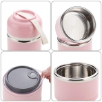 YBOBK HOME Blmeli Yemek Termosu Sefer Tas (Pembe)