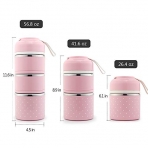 YBOBK HOME Blmeli Yemek Termosu Sefer Tas (Pembe)