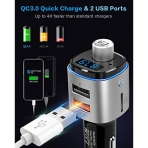 Nulaxy Bluetooth Araba FM Transmitter Ses Adaptr (7 LED)