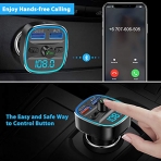 Nulaxy NX10 Bluetooth Araba FM Transmitter Ses Adaptr(Siyah)