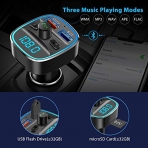 Nulaxy NX10 Bluetooth Araba FM Transmitter Ses Adaptr(Siyah)