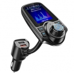 Nulaxy KM18 Bluetooth Araba FM Transmitter Ses Adaptr(Siyah)