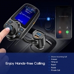 Nulaxy KM18 Bluetooth Araba FM Transmitter Ses Adaptr(Siyah)