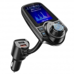 Nulaxy KM18 Bluetooth Araba FM Transmitter Ses Adaptr(Siyah)