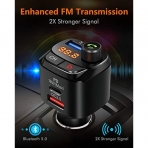 Nulaxy NX12 Bluetooth Araba i FM Transmitter Ses Adaptr