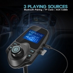 Nulaxy KM18 Bluetooth Araba i FM Transmitter Ses Adaptr