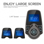 Nulaxy KM18 Bluetooth Araba i FM Transmitter Ses Adaptr