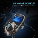 Nulaxy KM18 Bluetooth Araba i FM Transmitter Ses Adaptr