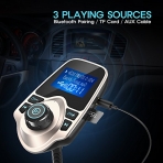 Nulaxy KM18 Bluetooth Araba i FM Transmitter Ses Adaptr