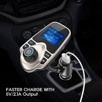 Nulaxy KM18 Bluetooth Araba i FM Transmitter Ses Adaptr