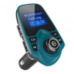 Nulaxy KM19 Bluetooth Araba FM Transmitter Ses Adapt�r� (Mavi)
