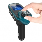 Nulaxy KM19 Bluetooth Araba FM Transmitter Ses Adapt�r� (Mavi)