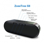 ZoeeTree S8 Wireless Bluetooth Hoparlr(Siyah)