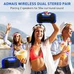 AOMAIS GO MINI Tanabilir Su Geirmez Bluetooth Hoparlr(Mavi)