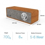 Smalody Kablosuz Mini Ahap Bluetooth Hoparlr (Gri)
