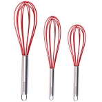 Wired Whisk K�rm�z� Silikon ��rp�c� Seti (3 Par�a)