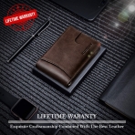 RUNBOX Minimalist Slim Wallet RFID Engellemeli Kartlk (Kahve)