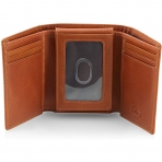 Stealth Mode Trifold Wallet - RFID Engellemeli Kartlk Ak Kahve