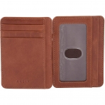 AULIV Deri RFID Engellemeli Kartl�k (Dark Tan)