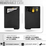 FIDELO RFID Engellemeli Minimalist Kartlk (Siyah)