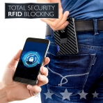 R Rizot RFID Engellemeli nce Erkek Kartlk (Siyah)