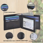 Genuine Leather RFID Engellemeli �nce Erkek C�zdan (Siyah)