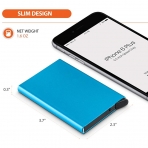 LUNGEAR RFID Engellemeli Alminum Kartlk (Mavi)