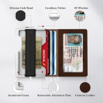 MURADIN Minimalist RFID Engellemeli Alminum Kartlk (Koyu Kahve)