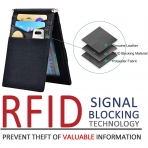 kinzd RFID Engellemeli Minimalist nce Erkek Kartlk (Siyah)