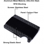 Dinghao RFID Engellemeli nce Erkek Kartlk (Siyah)