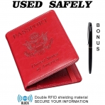 HERRIAT RFID Engellemeli Pasaport Czdan (Bordo)