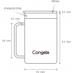 Congela 535 ml. Paslanmaz elik Termos (Siyah)