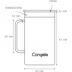 Congela 650 ml Paslanmaz elik Termos (Beyaz)