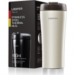 LEIDFOR Paslanmaz �elik Termos (Beyaz)(480ml)