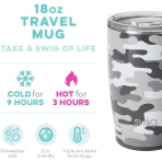 Swig Life Paslanmaz elik Seyahat Kupas(530ml)(Cam Desenli)