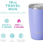 Swig Life Paslanmaz elik Seyahat Kupas(530ml)(Mor)