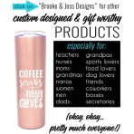 Brooke & Jess Designs 600 ml. Paslanmaz elil Termos (Rose Gold)