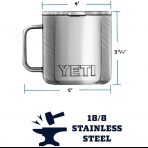 YETI Rambler Paslanmaz elik Termos Kupa (Kahverengi)(415ml)