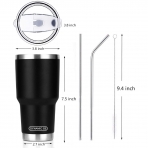 DS 880ml Paslanmaz �elik Termos (Siyah)