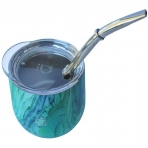 Kalmateh Yerba Mate Paslanmaz elik Termos (230ml)(Turquoise)