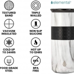 Elemental Paslanmaz �elik Termos (Marble)(470ml)