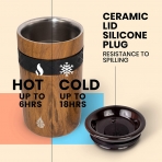 Elemental Paslanmaz �elik Termos (Teak Wood)(340ml)