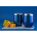 CHILLOUT LIFE Stainless Steel Wine Tumblers 2 Pack 12 oz - Double