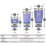 Healthy Human Yaltml Paslanmaz elik Termos (Lila)(940ml)