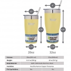 Healthy Human Yaltml Paslanmaz elik Termos (Limon)(940ml)