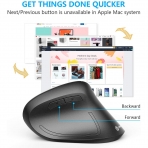 iClever Bluetooth Vertical Mouse (Siyah-Gri)