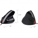 ANMAIKER USB Vertical Ergonomik Mouse (Siyah)